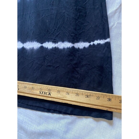CALVIN KLEIN Maxi Skirt Tie Dye Stretch Pull-On Long Boho Womens M Black White - Picture 7 of 7